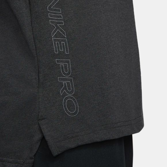 Nike Pro Dri-FIT Short-Sleeve Top DQ4866-010 (Black/Iron Grey) - Picture 6 of 6